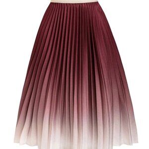 SHEIN Prive` Plus Ombre Pleated Skirt